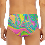 Psychedelic Soap Bubble Print Men's Triangle Swim Briefs