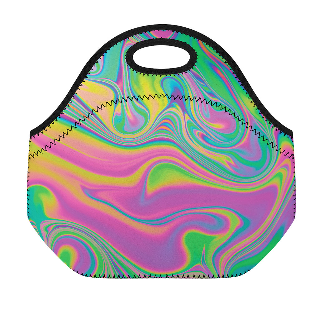 Psychedelic Soap Bubble Print Neoprene Lunch Bag