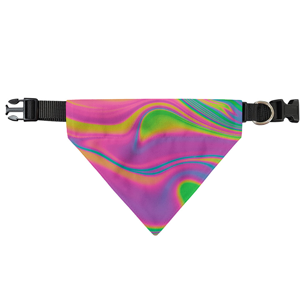 Psychedelic Soap Bubble Print Over The Collar Dog Bandana