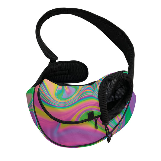 Psychedelic Soap Bubble Print Pet Sling Carrier