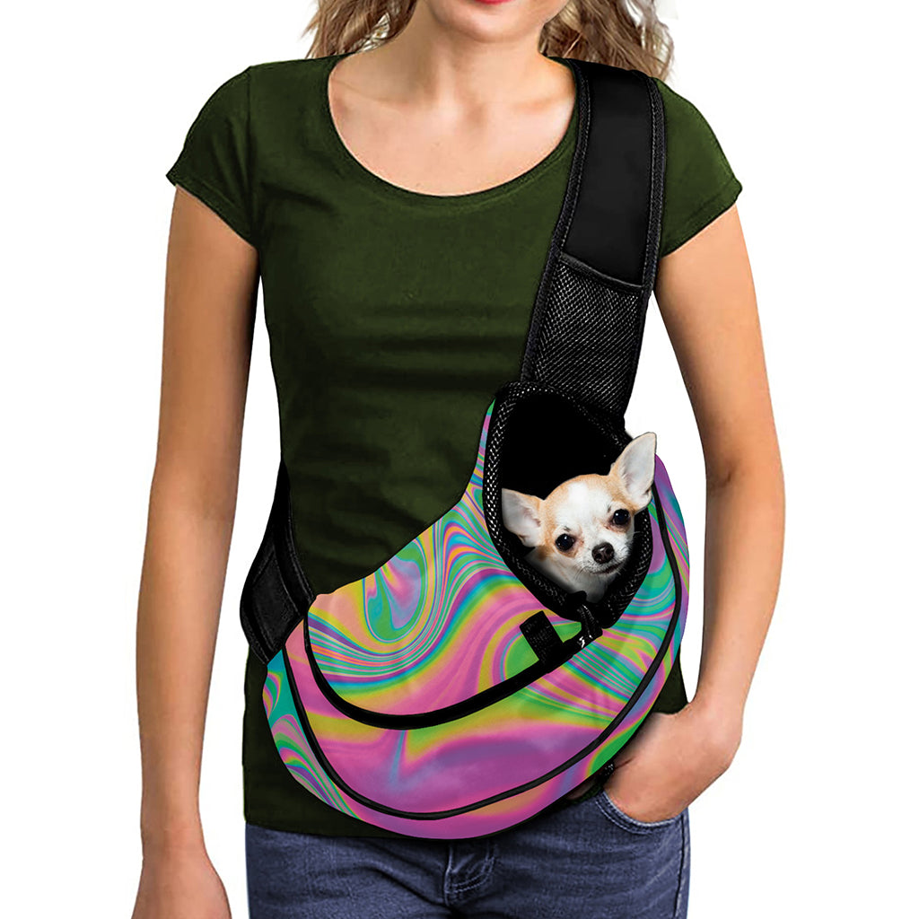 Psychedelic Soap Bubble Print Pet Sling Carrier