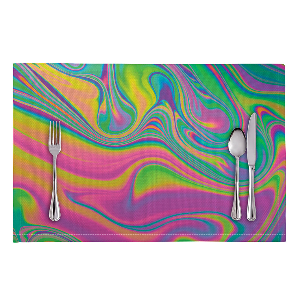 Psychedelic Soap Bubble Print Placemat