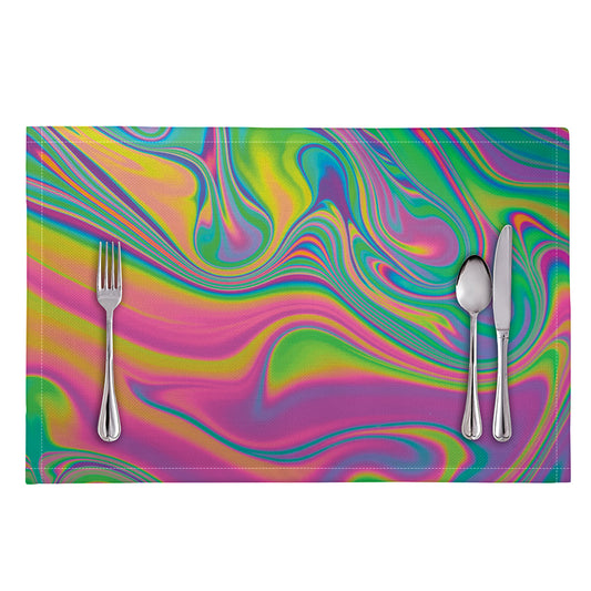 Psychedelic Soap Bubble Print Placemat