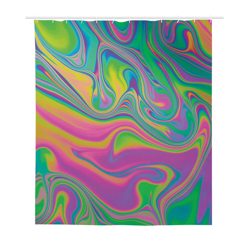 Psychedelic Soap Bubble Print Polyester Shower Curtain