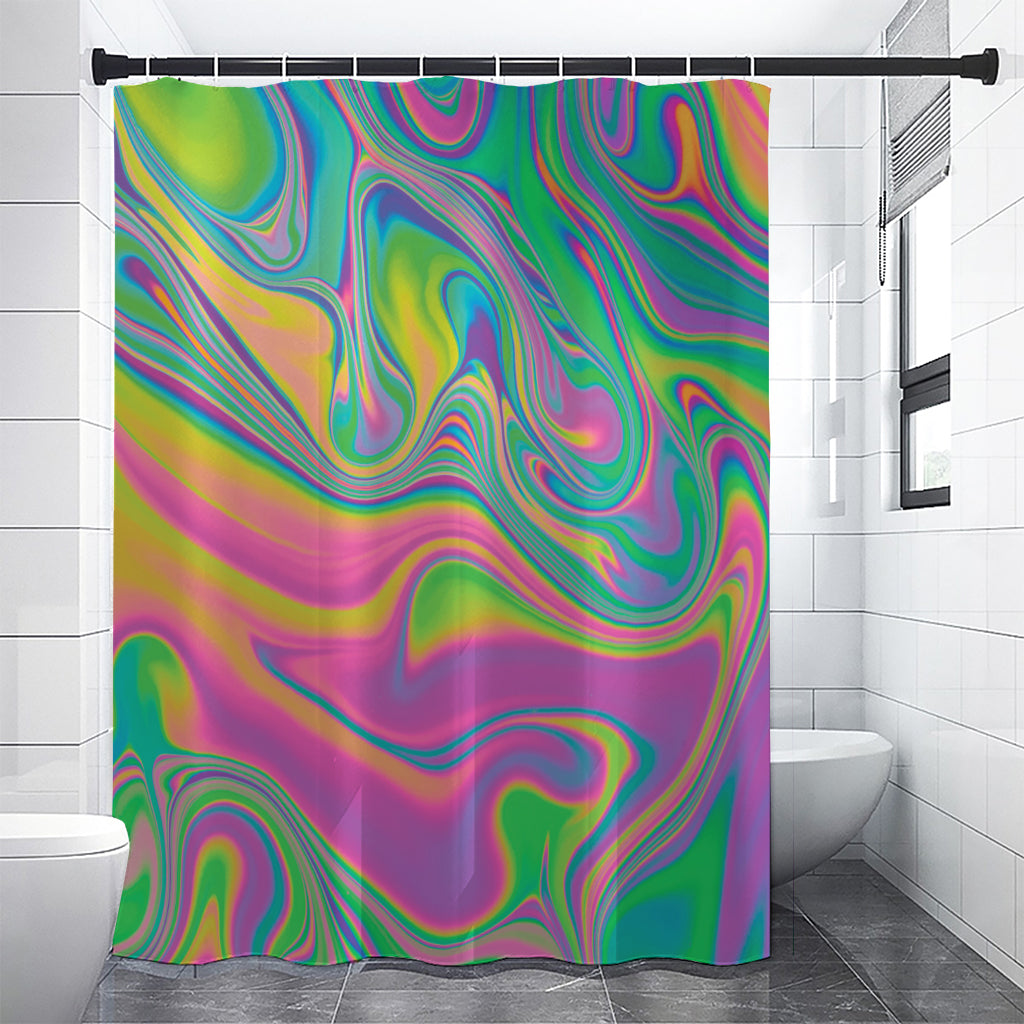 Psychedelic Soap Bubble Print Premium Shower Curtain