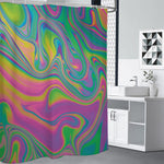 Psychedelic Soap Bubble Print Premium Shower Curtain