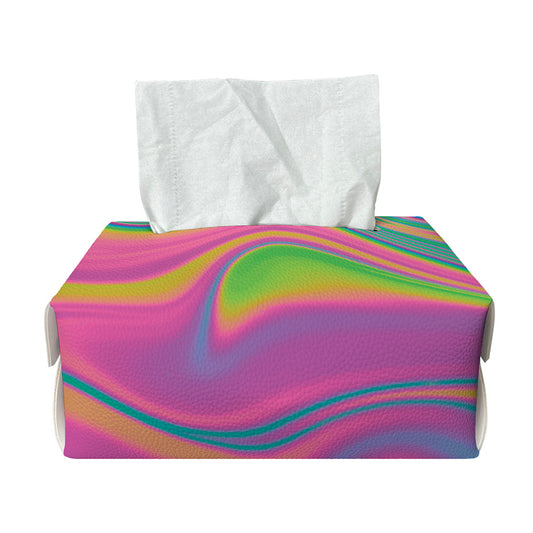 Psychedelic Soap Bubble Print Rectangle Tissue Box Cover