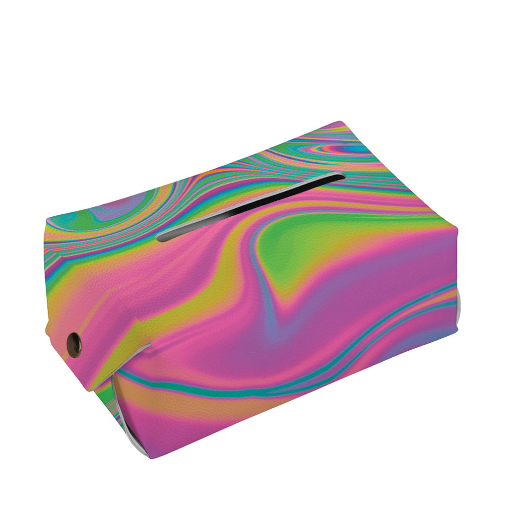 Psychedelic Soap Bubble Print Rectangle Tissue Box Cover