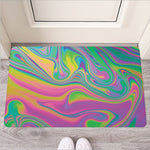 Psychedelic Soap Bubble Print Rubber Doormat
