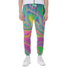 Psychedelic Soap Bubble Print Scuba Joggers