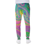 Psychedelic Soap Bubble Print Scuba Joggers