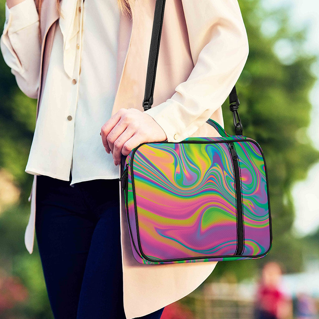 Psychedelic Soap Bubble Print Shoulder Strap Bible Bag
