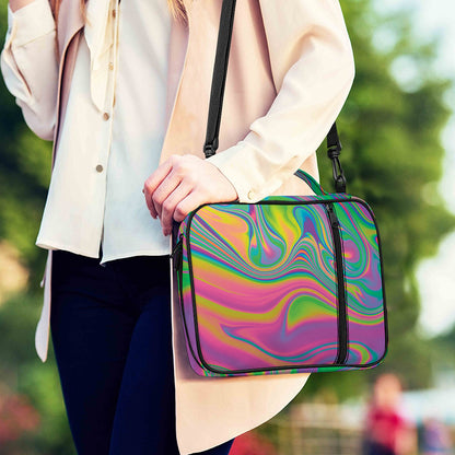 Psychedelic Soap Bubble Print Shoulder Strap Bible Bag