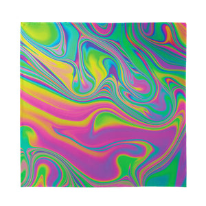 Psychedelic Soap Bubble Print Silk Bandana