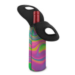 Psychedelic Soap Bubble Print Single Neoprene Wine Tote