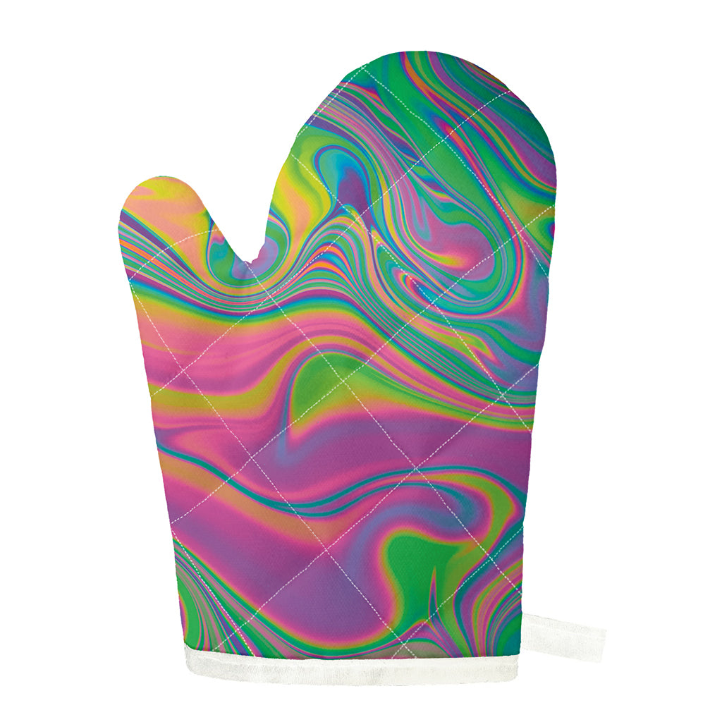 Psychedelic Soap Bubble Print Single Oven Mitt