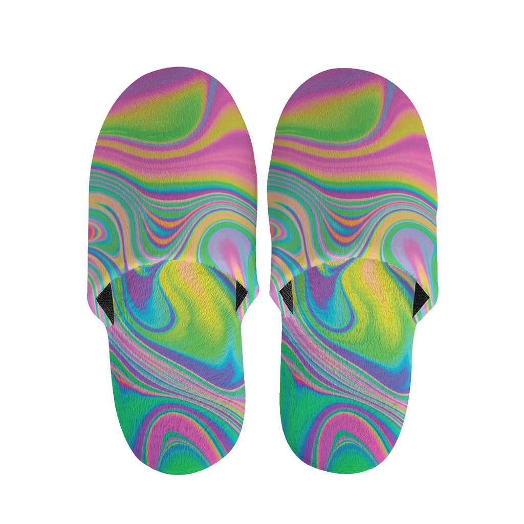 Psychedelic Soap Bubble Print Slippers