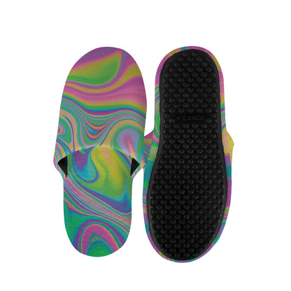 Psychedelic Soap Bubble Print Slippers