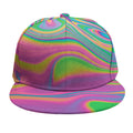 Psychedelic Soap Bubble Print Snapback Cap