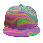 Psychedelic Soap Bubble Print Snapback Cap