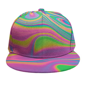 Psychedelic Soap Bubble Print Snapback Cap