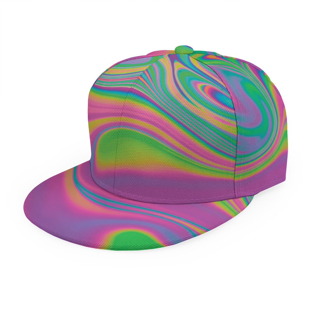 Psychedelic Soap Bubble Print Snapback Cap