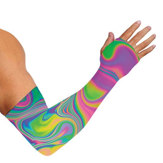 Psychedelic Soap Bubble Print Sun Protection Arm Sleeves