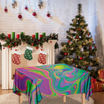 Psychedelic Soap Bubble Print Tablecloth