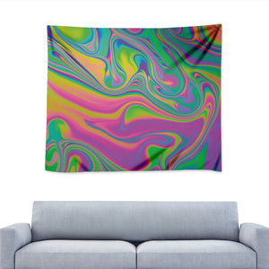 Psychedelic Soap Bubble Print Tapestry