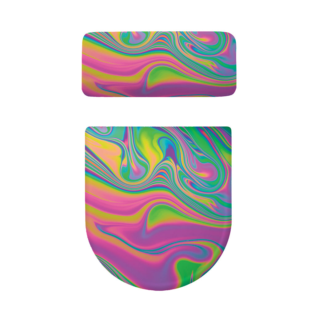Psychedelic Soap Bubble Print Toilet Lid And Tank Cover Set
