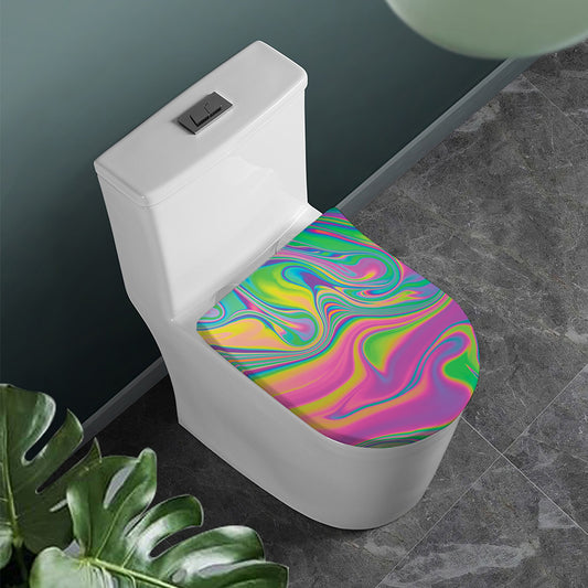 Psychedelic Soap Bubble Print Toilet Lid Cover