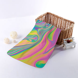 Psychedelic Soap Bubble Print Towel