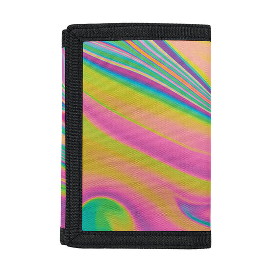 Psychedelic Soap Bubble Print Trifold Wallet