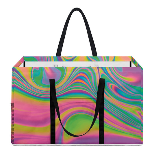 Psychedelic Soap Bubble Print Utility Tote Bag