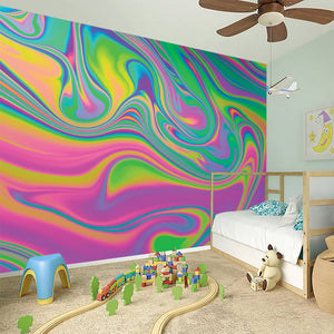 Psychedelic Soap Bubble Print Wall Sticker