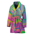 Psychedelic Soap Bubble Print Women's Bathrobe