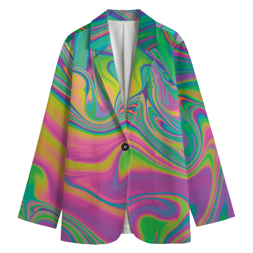 Psychedelic Soap Bubble Print Women's Blazer