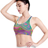 Psychedelic Soap Bubble Print Women's Sports Bra