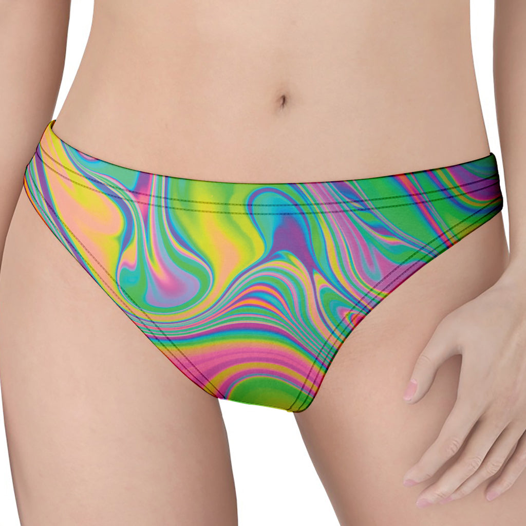 Psychedelic Soap Bubble Print Women's Thong