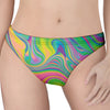 Psychedelic Soap Bubble Print Women's Thong