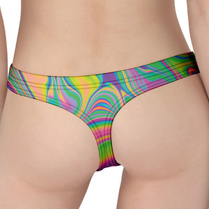 Psychedelic Soap Bubble Print Women's Thong