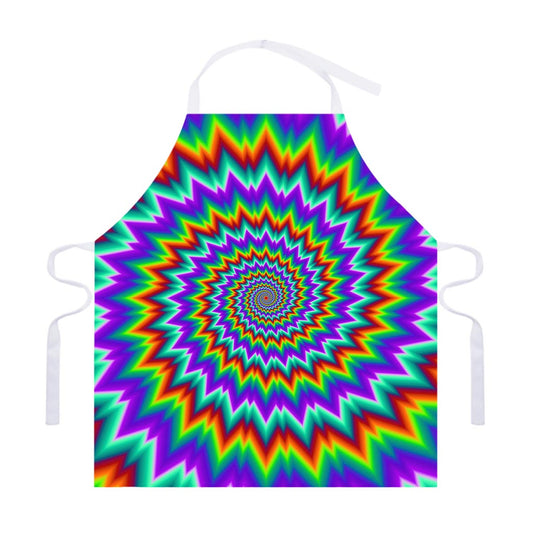 Psychedelic Spiral Optical Illusion Adjustable Apron