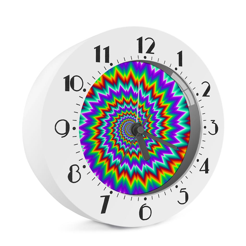 Psychedelic Spiral Optical Illusion Alarm Clock