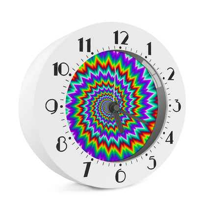 Psychedelic Spiral Optical Illusion Alarm Clock