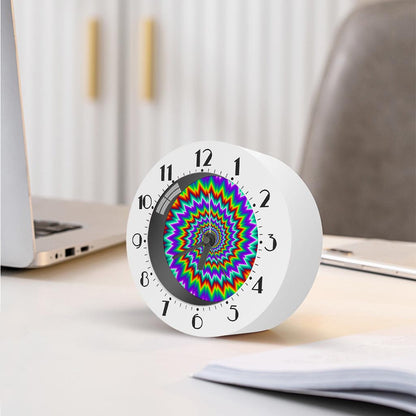 Psychedelic Spiral Optical Illusion Alarm Clock