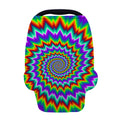 Psychedelic Spiral Optical Illusion Baby Seat Cover