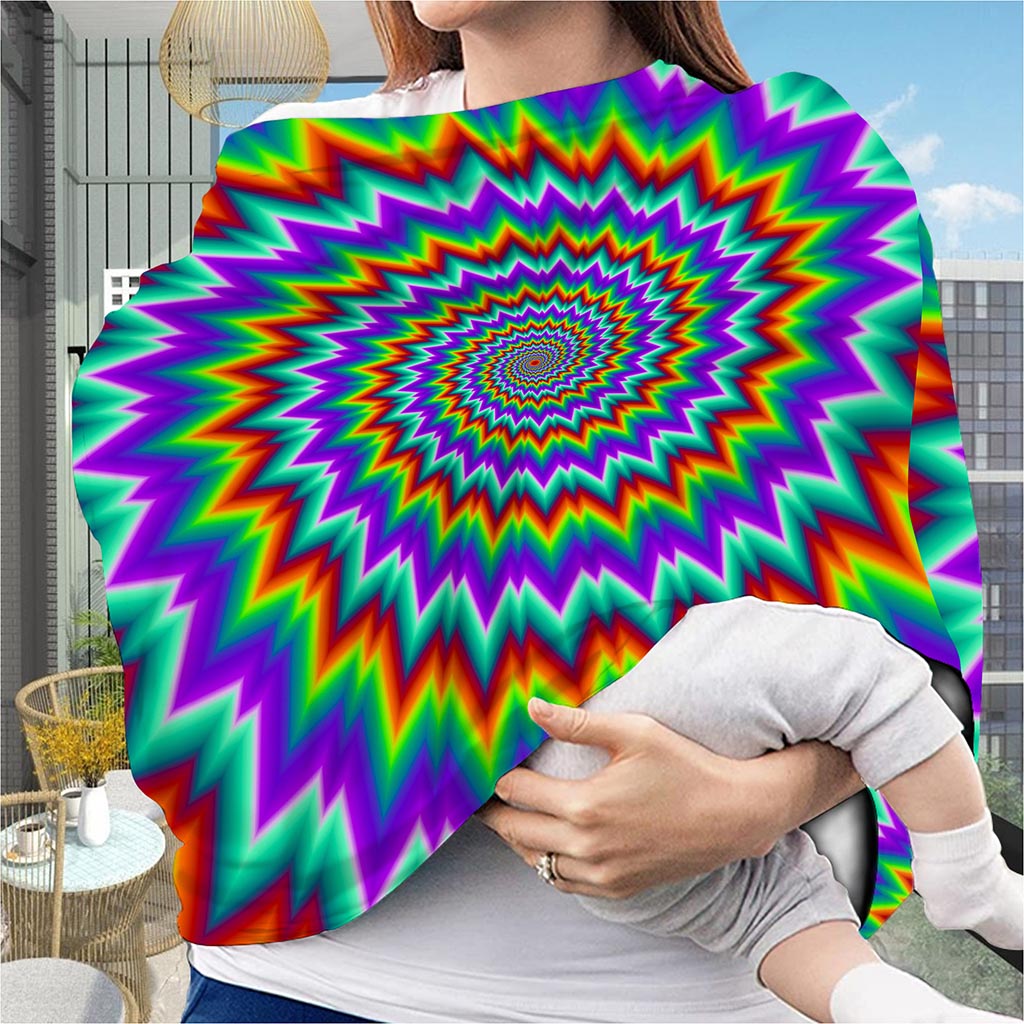Psychedelic Spiral Optical Illusion Baby Seat Cover