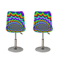 Psychedelic Spiral Optical Illusion Bar Stool Covers