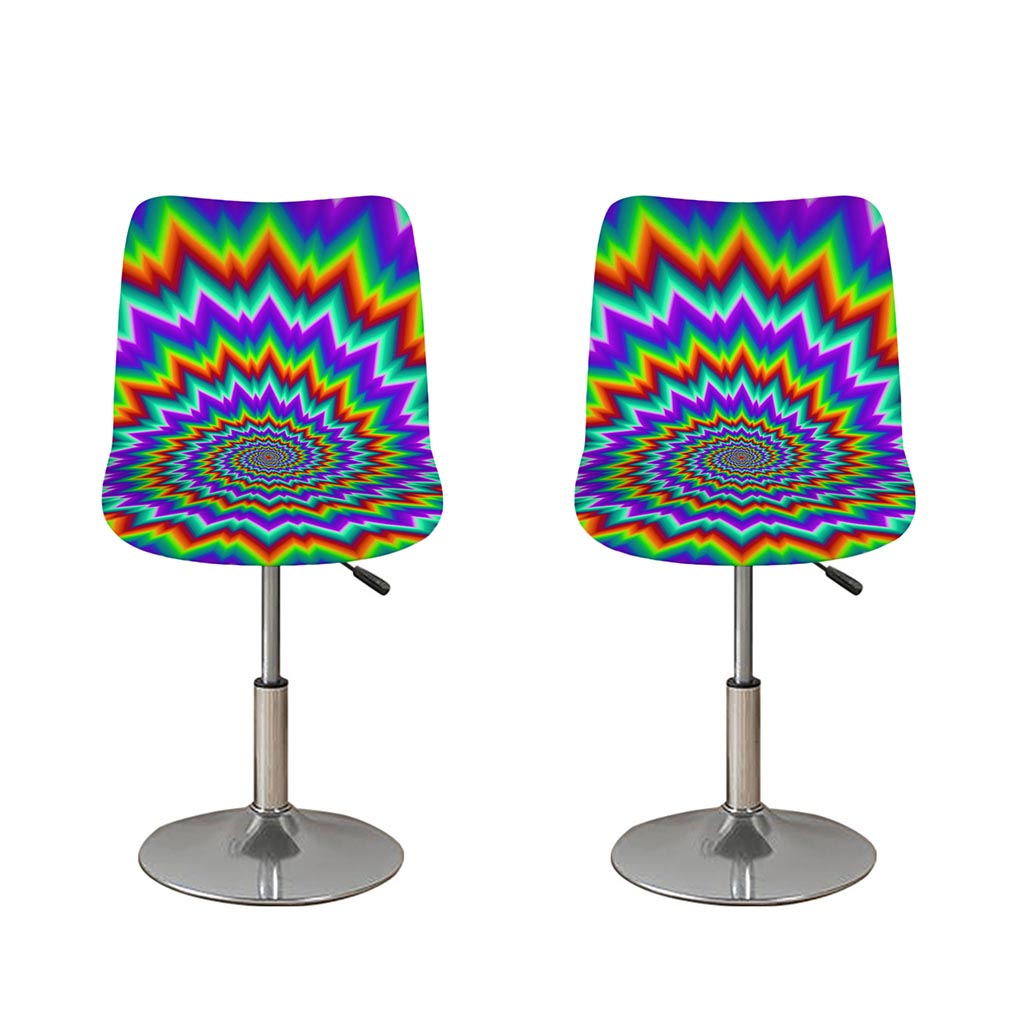 Psychedelic Spiral Optical Illusion Bar Stool Covers