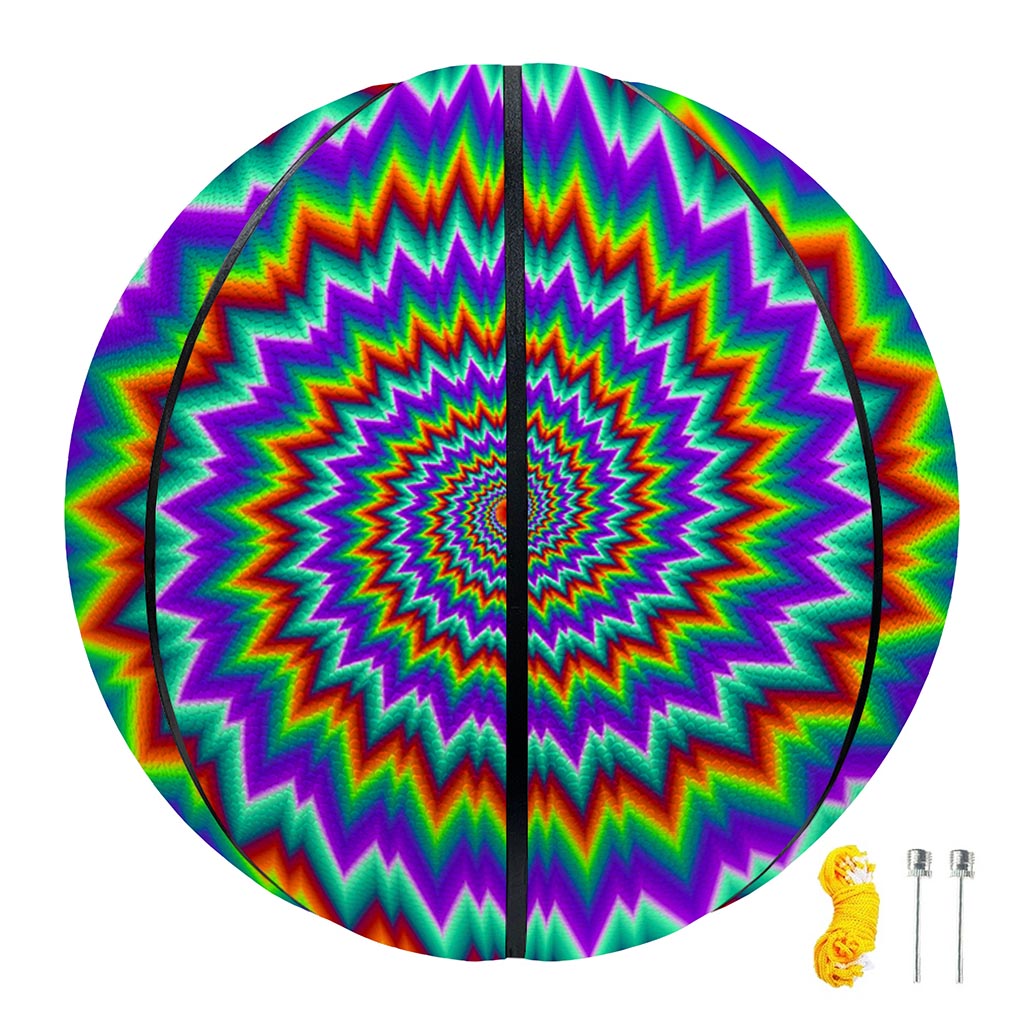 Psychedelic Spiral Optical Illusion Basketball